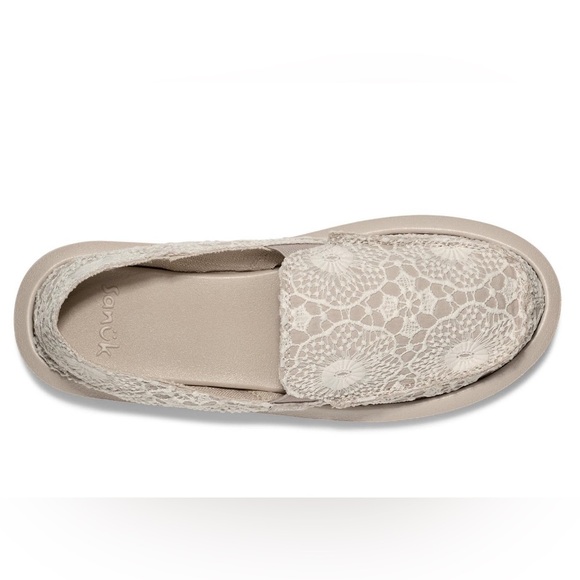 Sanuk Donna Crochet Women’s Loafers Size 8 New without tags in cream - Picture 2 of 12